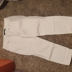 Calvin Klein white skinny crop jeans